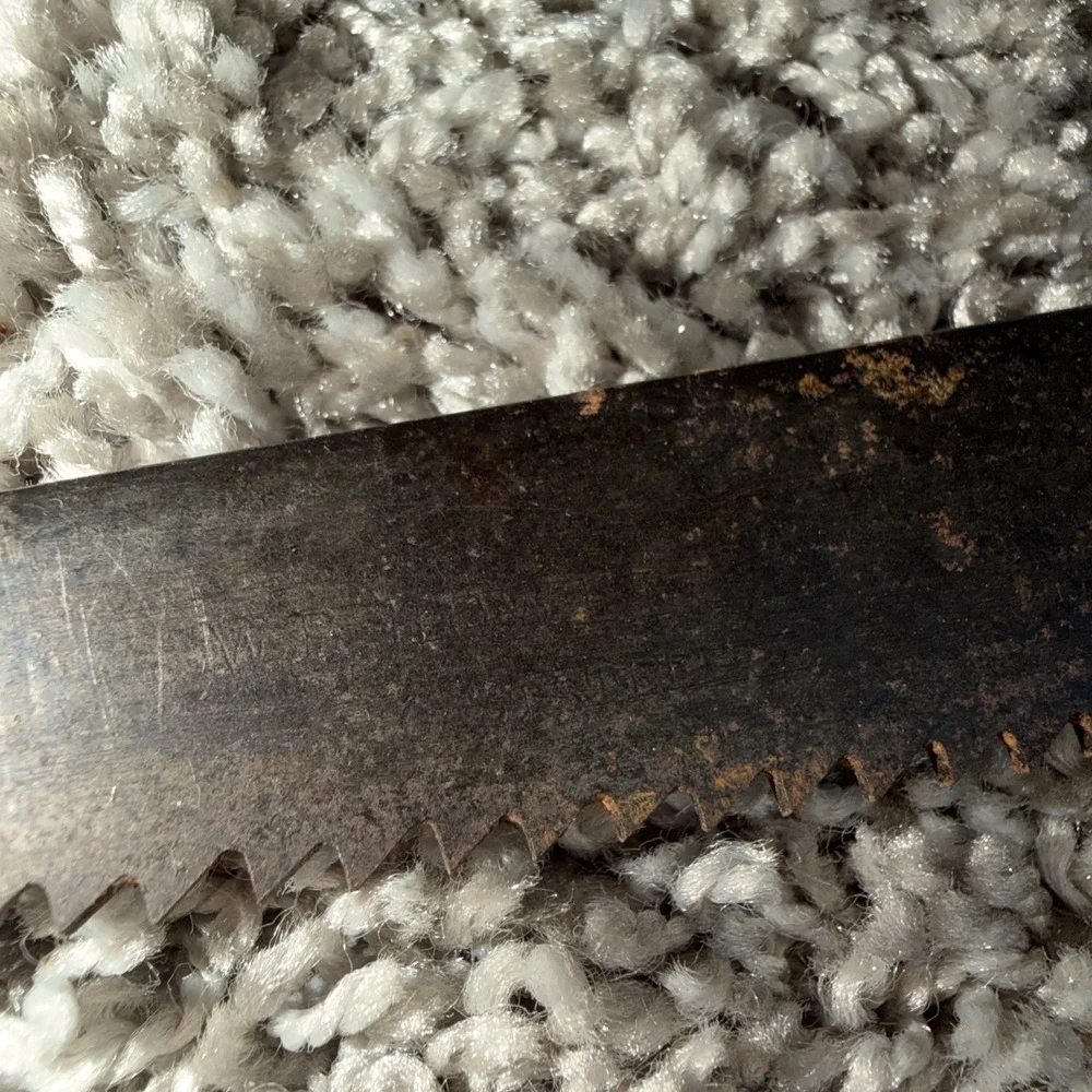 Early 1900s W P Howell Key Hole Saw Wood Handle, Antique, Overall Blade Size 8in